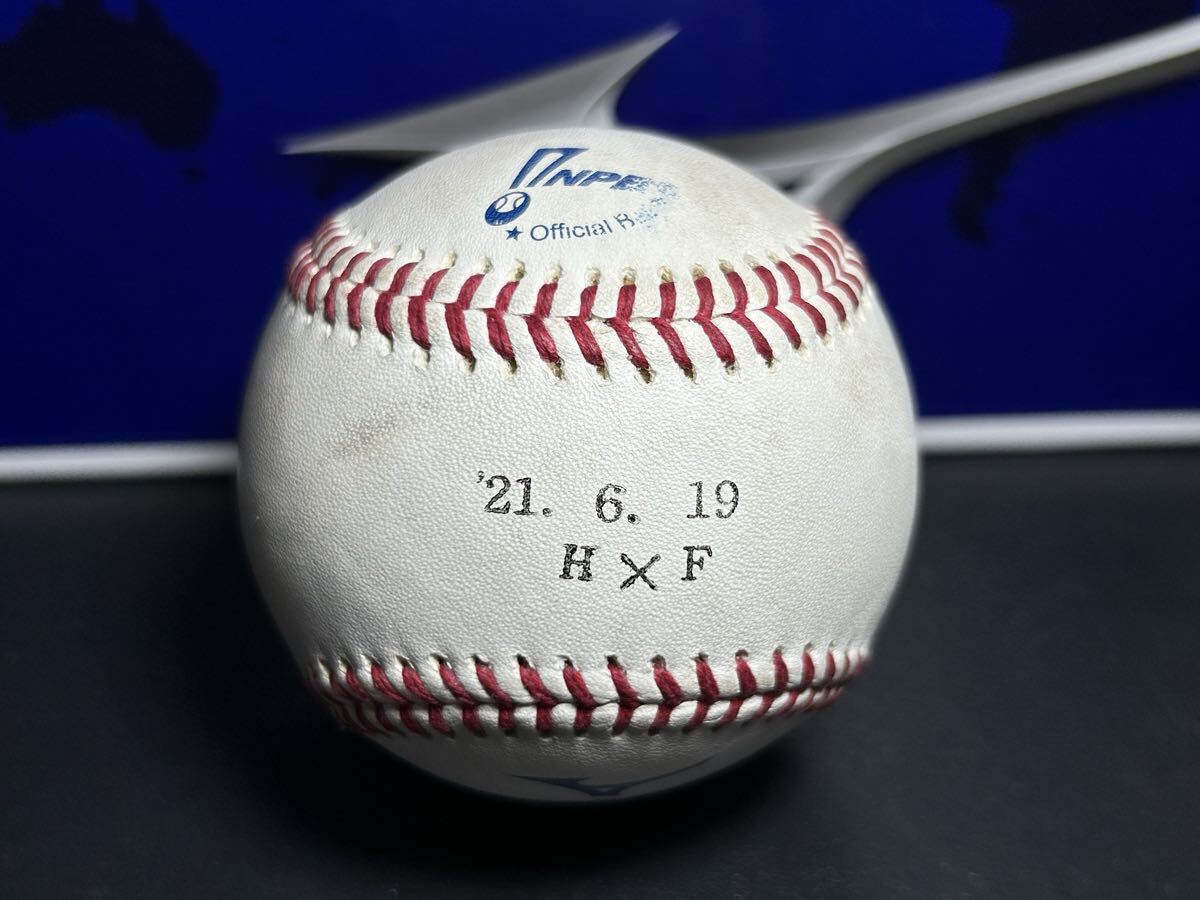 NPB 試合球 21.6.19 H×F 中古 1個 公式 プロ野球 ボール ソフトバンクホークス 日本ハムファイターズ PayPayドーム拍卖