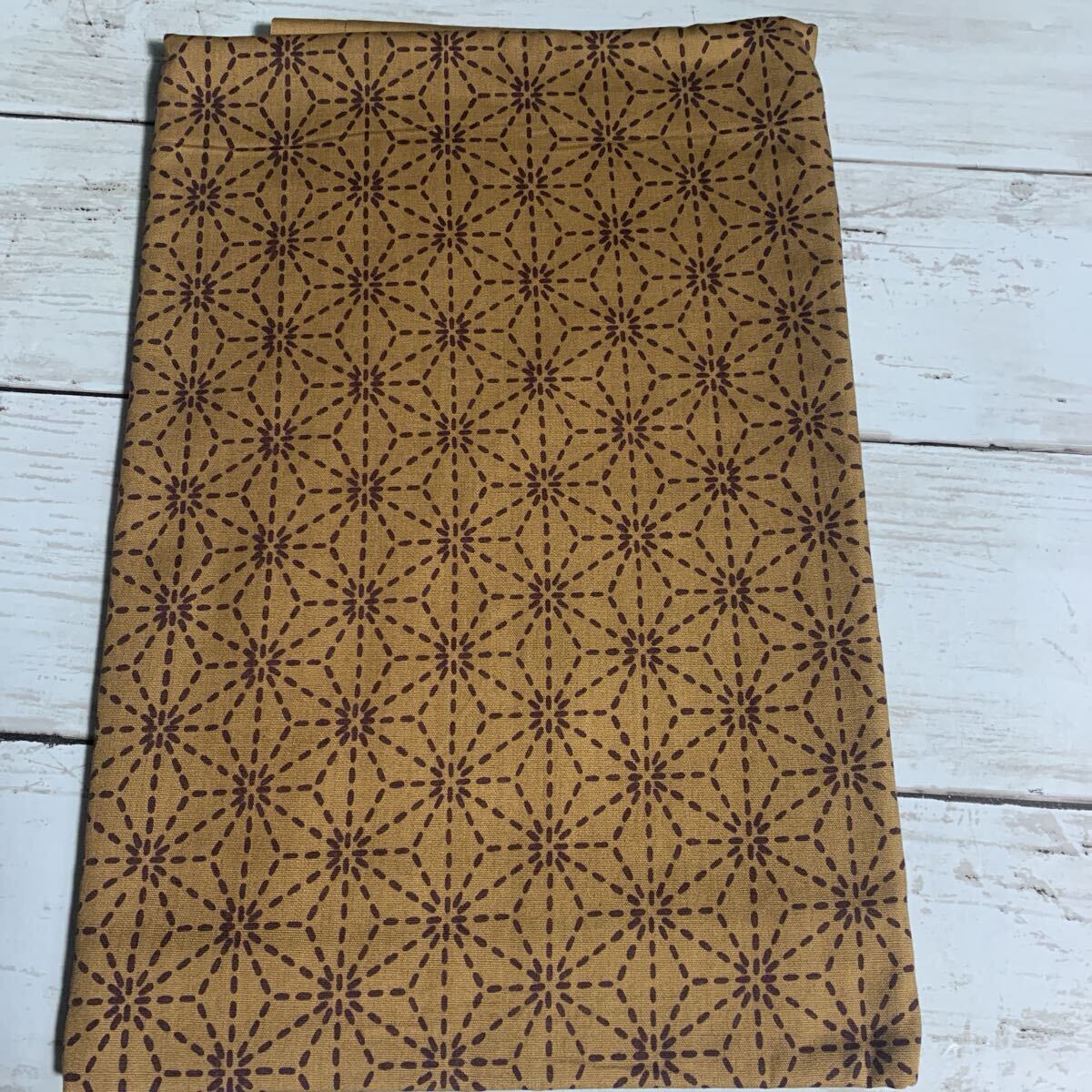 生地 リメイク 生地 風呂敷 ハギレ はぎれ 刺し子柄 約105×105㎝ インテリア リメイク素材 (A-2929)拍卖
