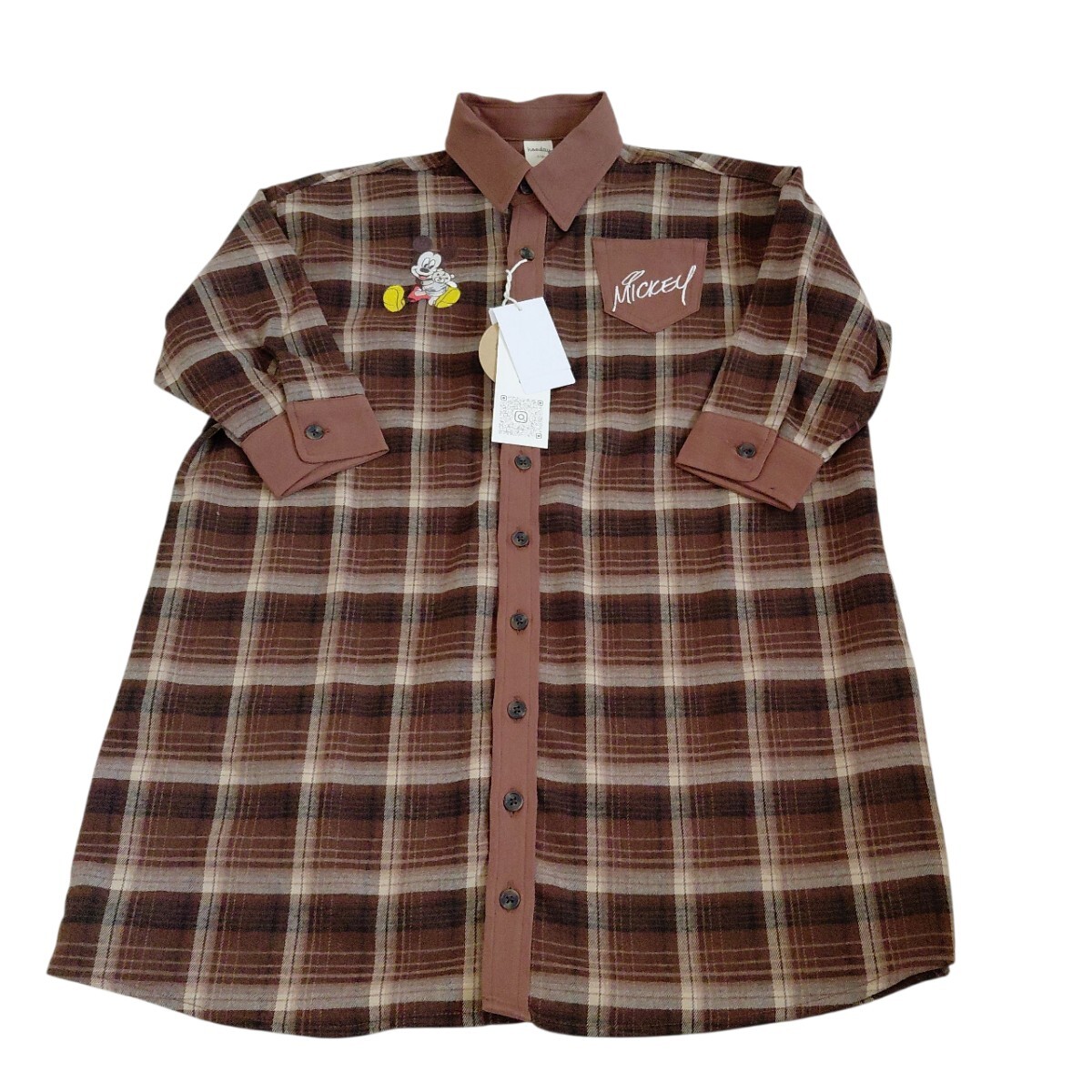 ☆タグ付き☆ミッキーのシャツワンピース(110cm)拍卖