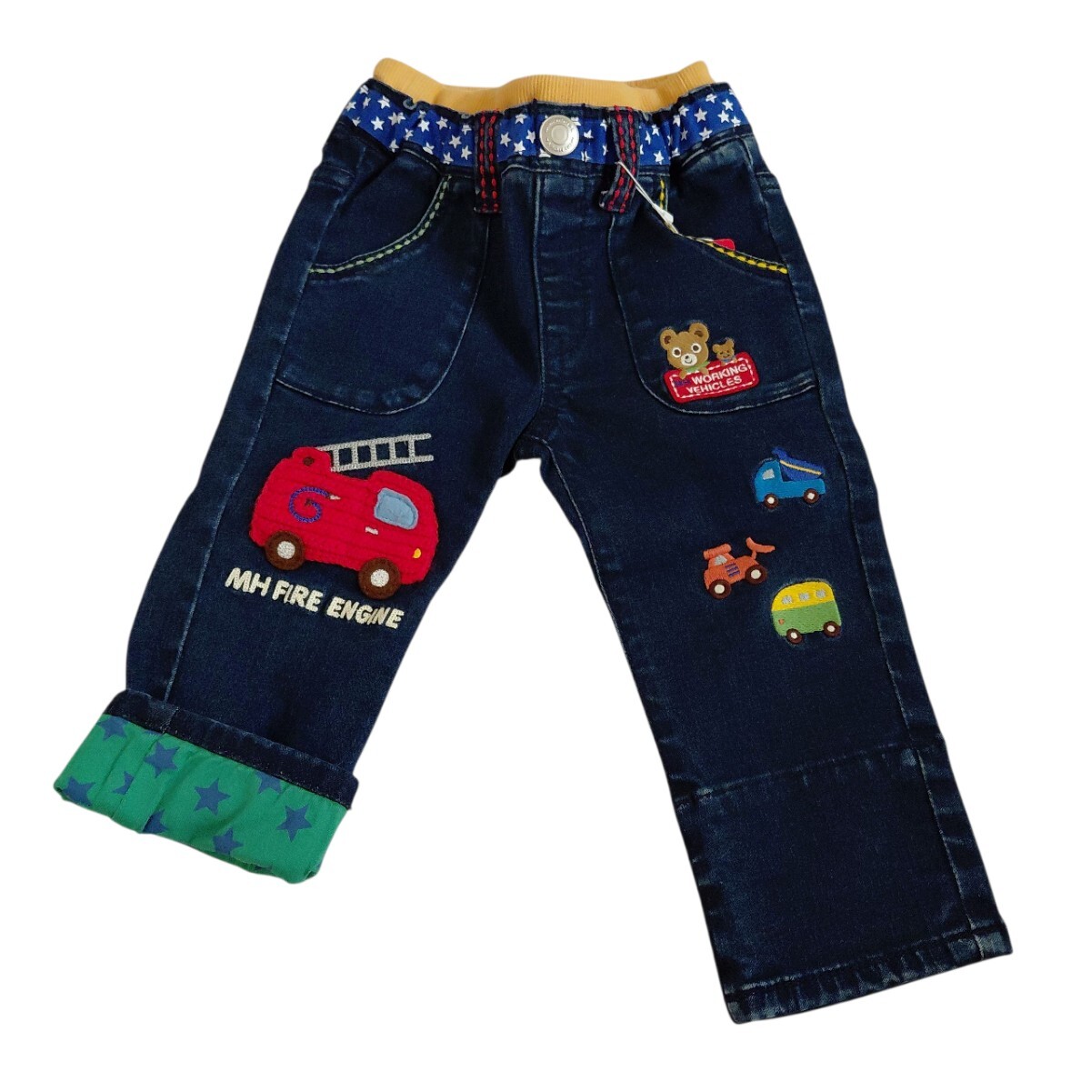 ☆タグ付き☆ミキハウス プッチー君のジーンズ(80cm)拍卖