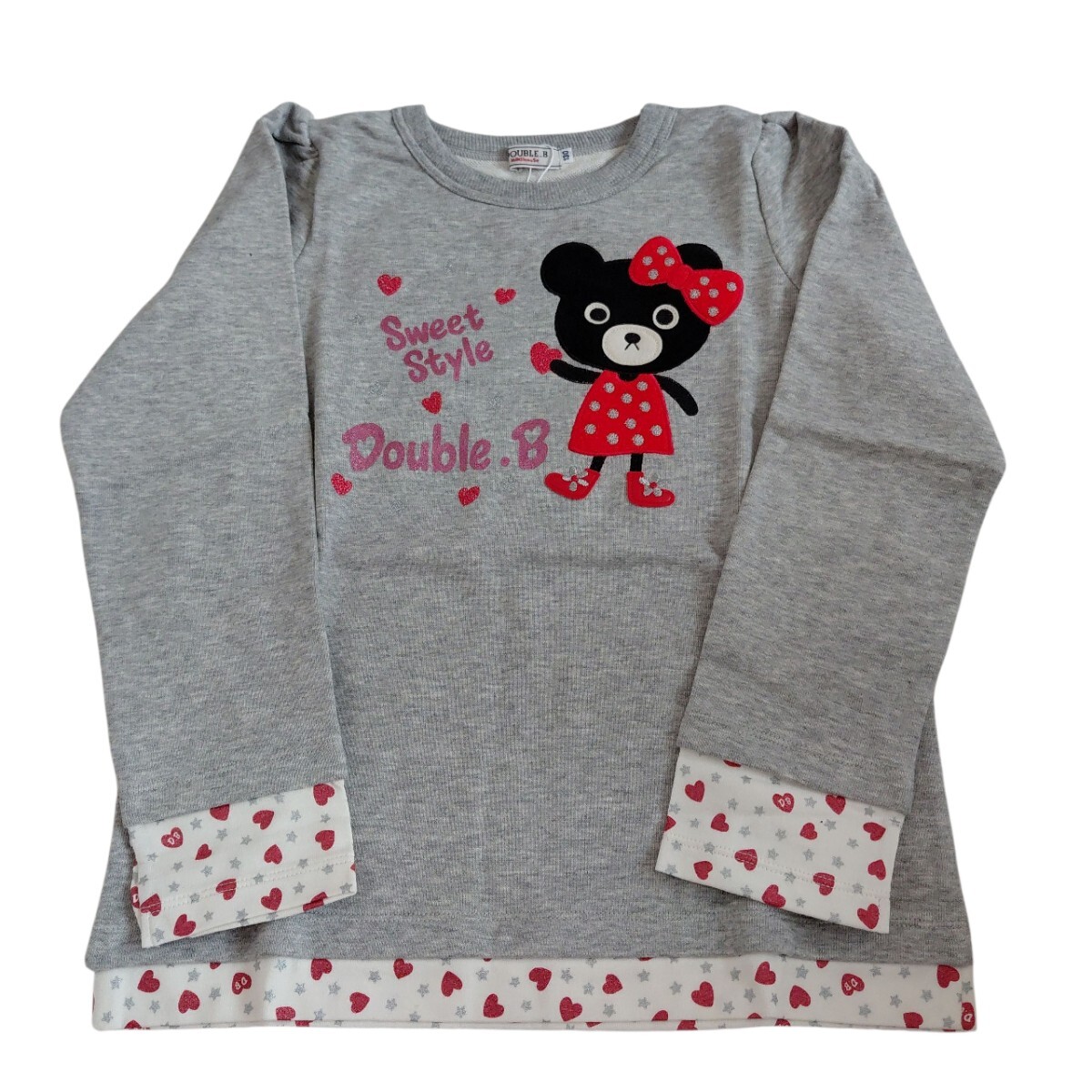 ☆半額以下☆タグ付き☆ダブルBガールズの薄手トレーナー(130cm)拍卖