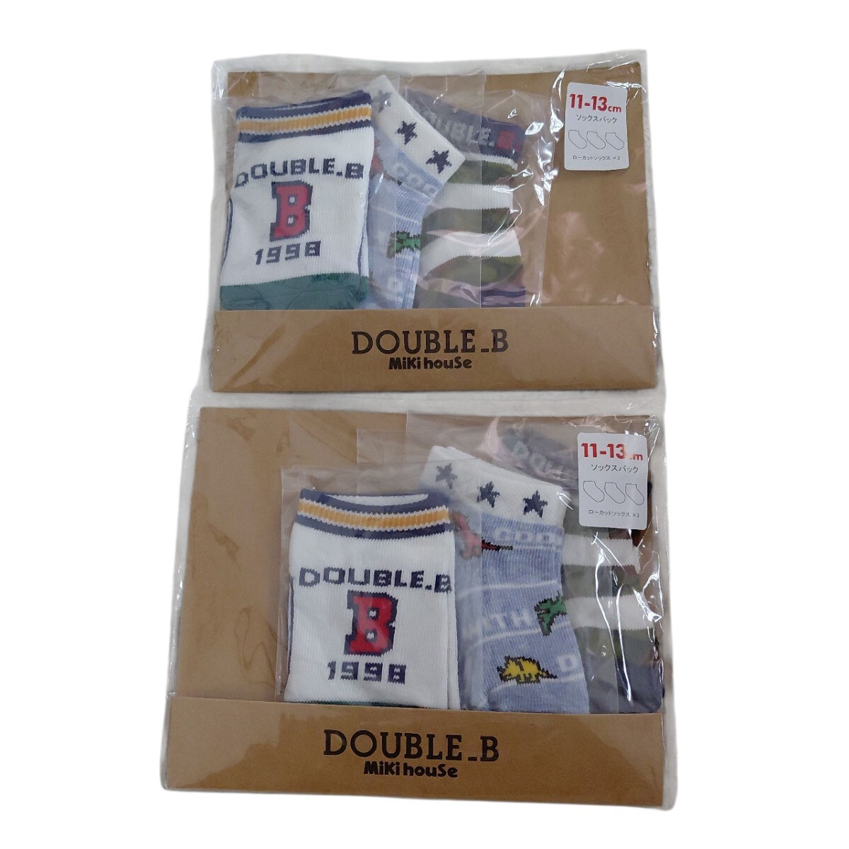 ☆未使用☆ダブルBの靴下3足組2セット(11~13cm)拍卖