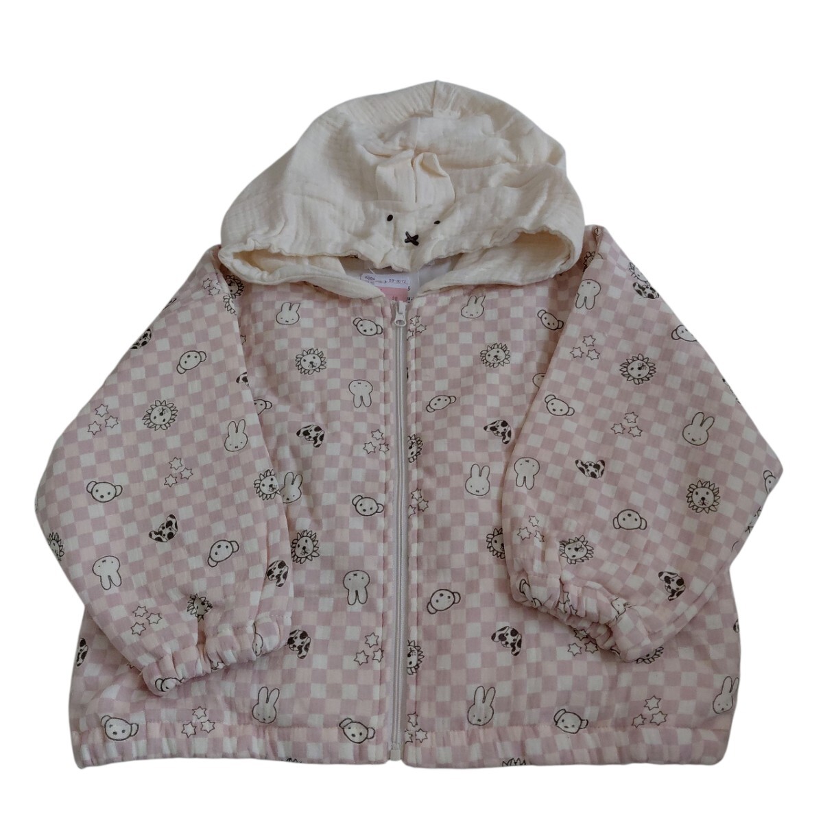 ☆タグ付き☆ミッフィーのガーゼ地パーカー(100cm)拍卖