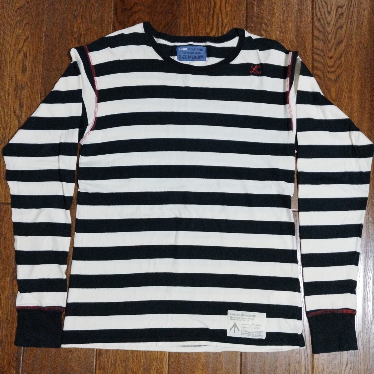 NEIGHBORHOOD ネイバーフッド         ボーダー長袖Tシャツ アイボリー×ブラック拍卖