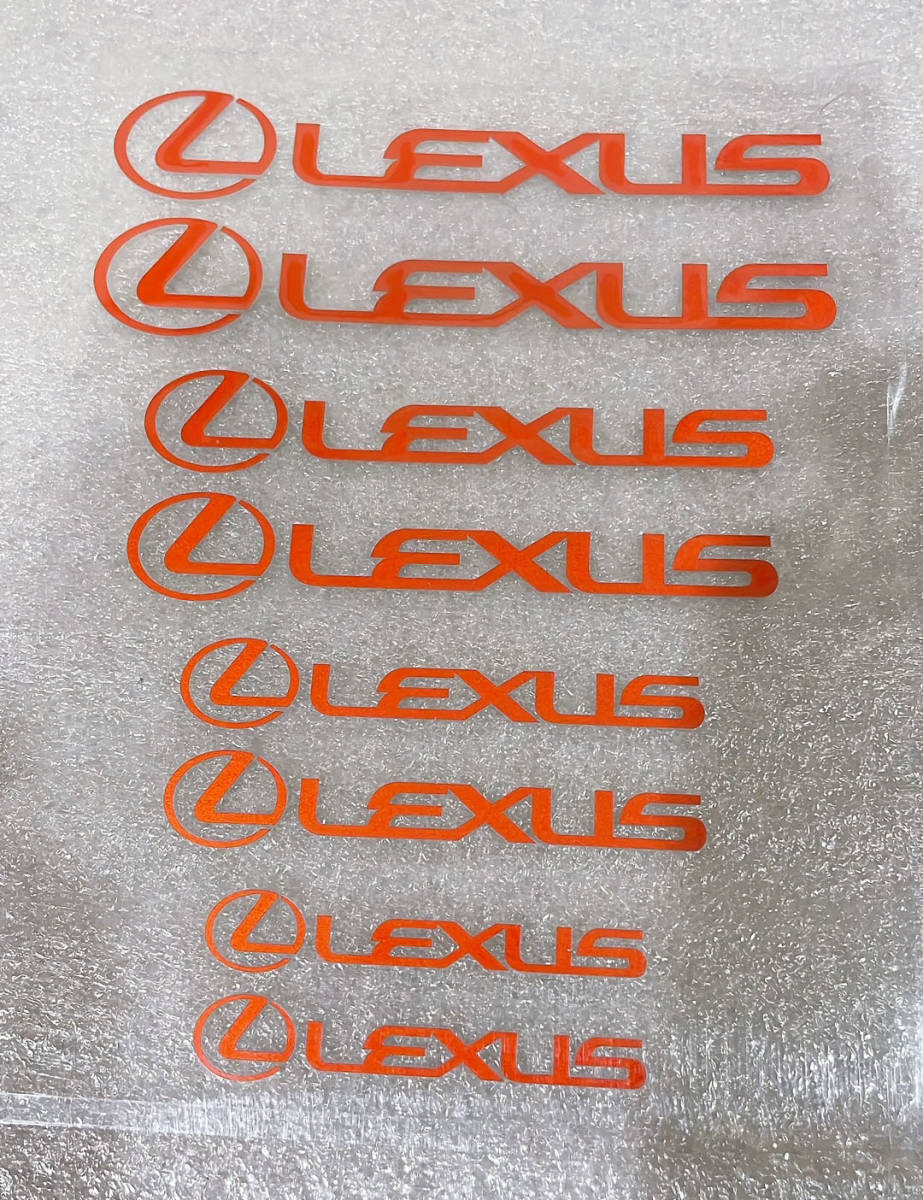 レクサス ブレーキ キャリパー ステッカー オレンジ 8枚セット LEXUS シール HS CT UX NX IS RX RC GS ES LS LX拍卖