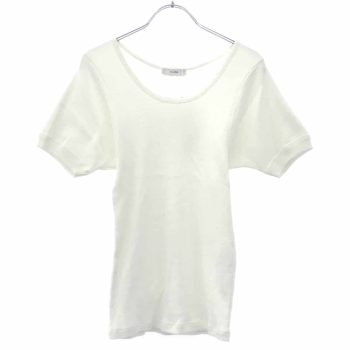 CLANE クラネ SCOOP LINE RIB TOPS リブTシャツ ホワイト 1 ITTHQ144L3JC拍卖