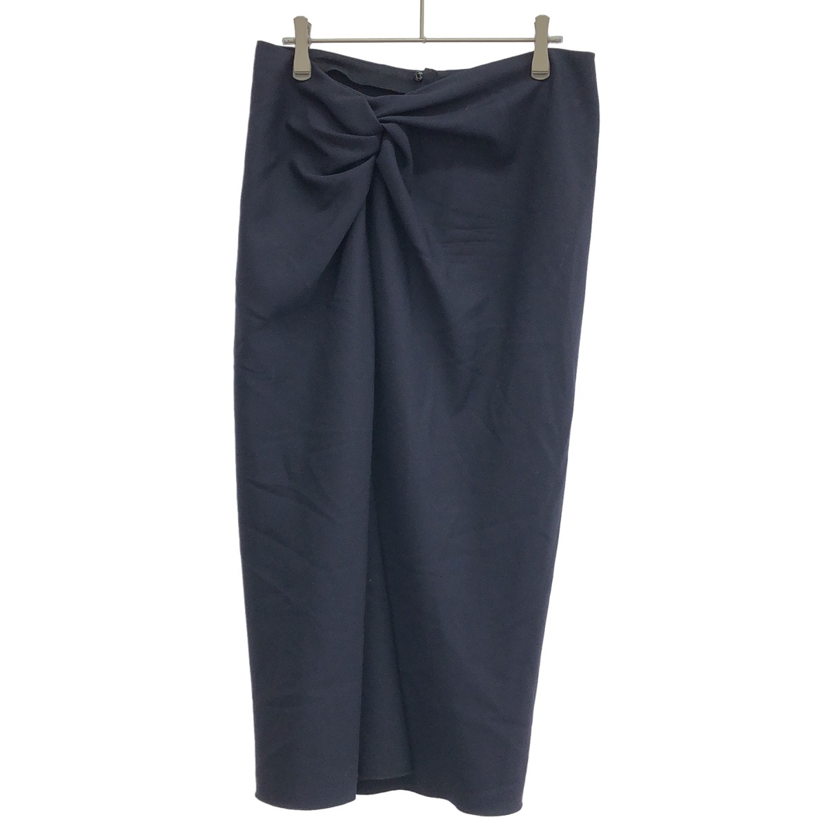 LANVIN ランバン 15AW ウールツイストドレープスカート ネイビー 40 ITQQRKB61D7O拍卖
