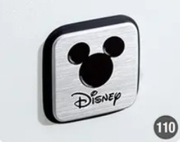 ムーヴ LA850S/LA860S:純正 メタルエンブレム(ディズニー)(2個セット)拍卖