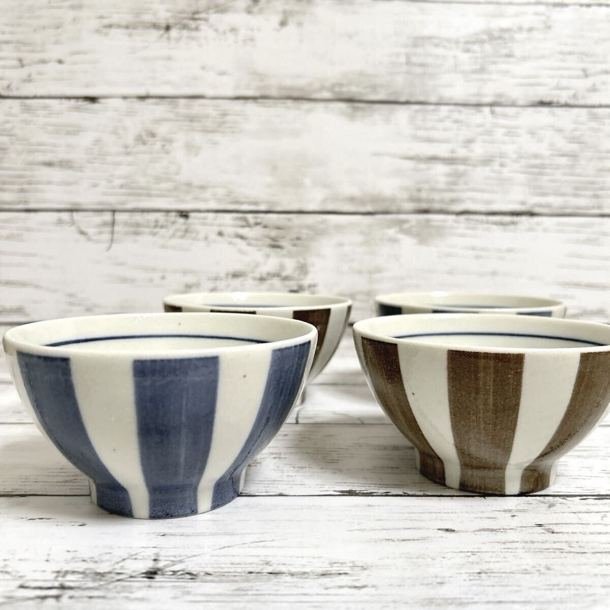 新品 和モダン 十草 茶碗 4客 / 美濃焼 ライスボウル 飯碗 デザート ボウル 新生活拍卖