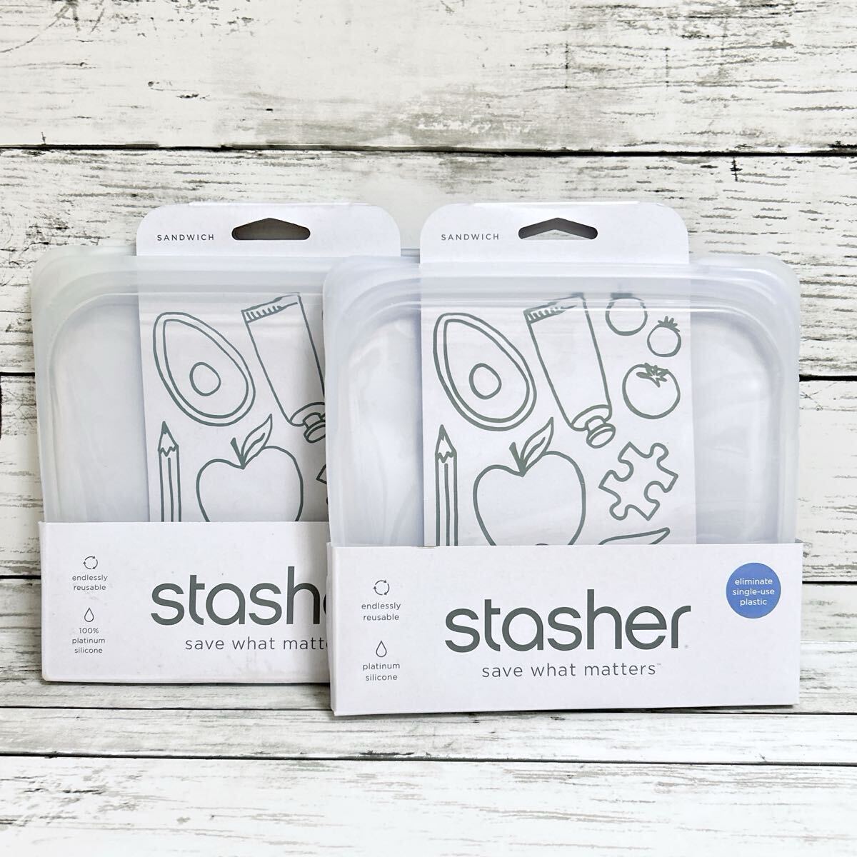 新品 スタッシャー サンドイッチ クリア M サイズ 2点拍卖