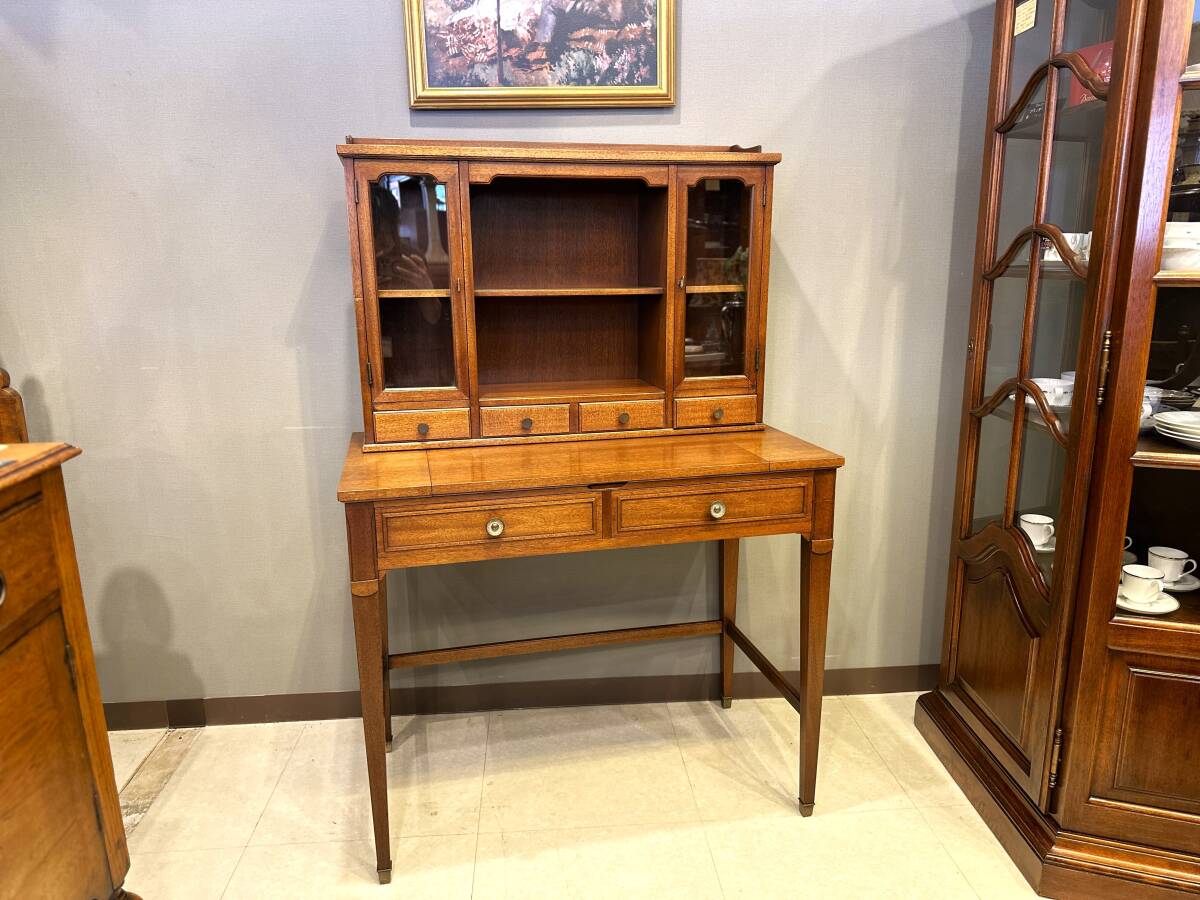 5I01 DREXEL HERITAGE ドレクセル トライユン スライドトップマホガニーライティングデスク ワークデスク拍卖