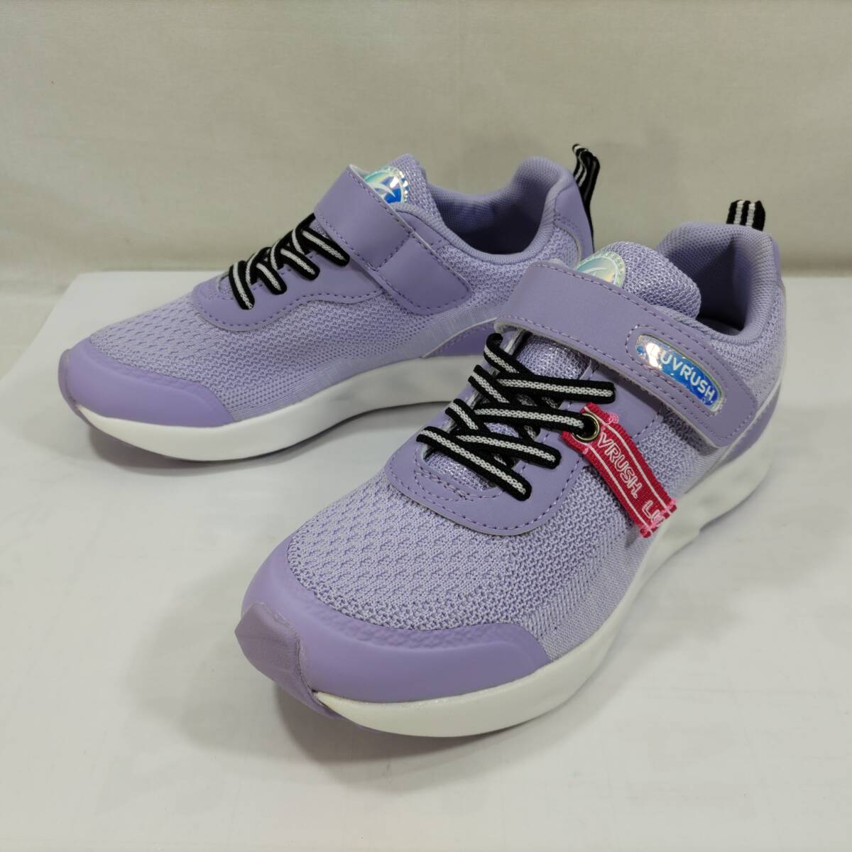 送料無料 新品即決 22.5cm ラブラッシュ LV 1106 パープル 2Eワイズ 女児 スニーカー ムーンスター キッズ マジック拍卖