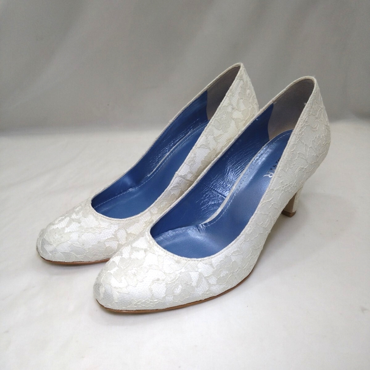 BENIR ウェディング パンプス ヒール ハイヒール シューズ サイズ:39(約24.5cm) made in japan 日本製 ホワイト 花柄拍卖