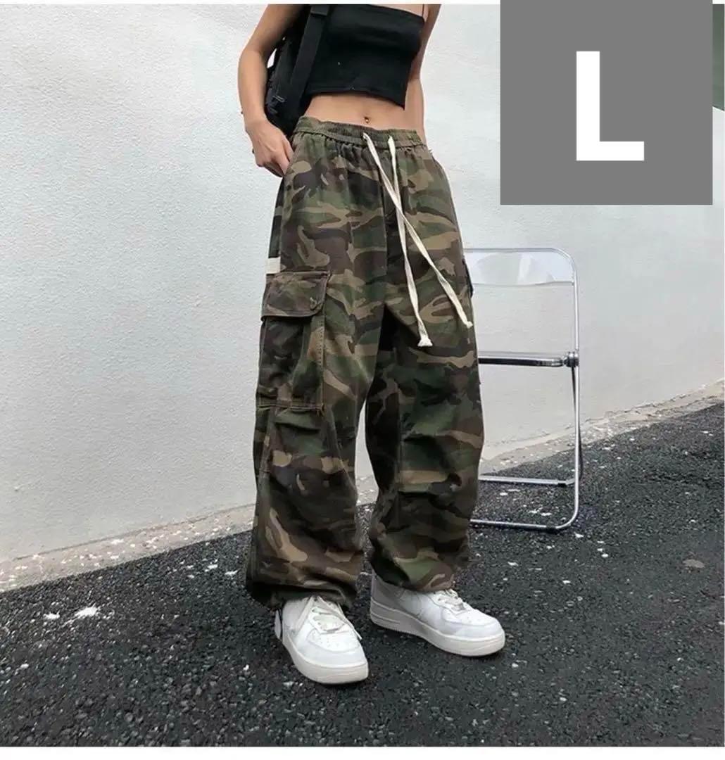 カモフラ カーゴパンツ ワイド ゆったり 迷彩 ダンス 原宿 韓国系 Y2K拍卖