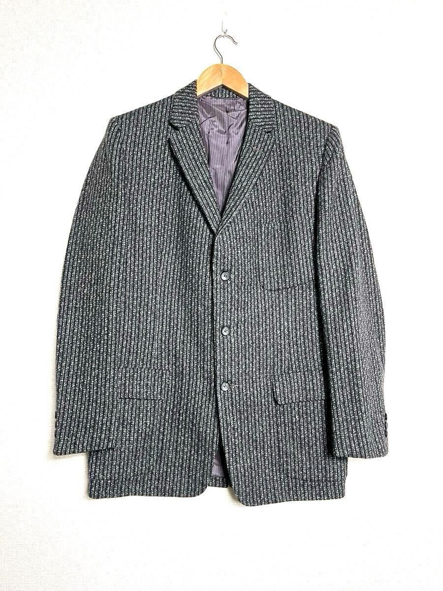 50s 60s USA製 ビンテージ 変り織り ストライプ テーラード ジャケット ロカビリー/ドライボーンズ ハンドステッチ ビーチクロス ラメ拍卖