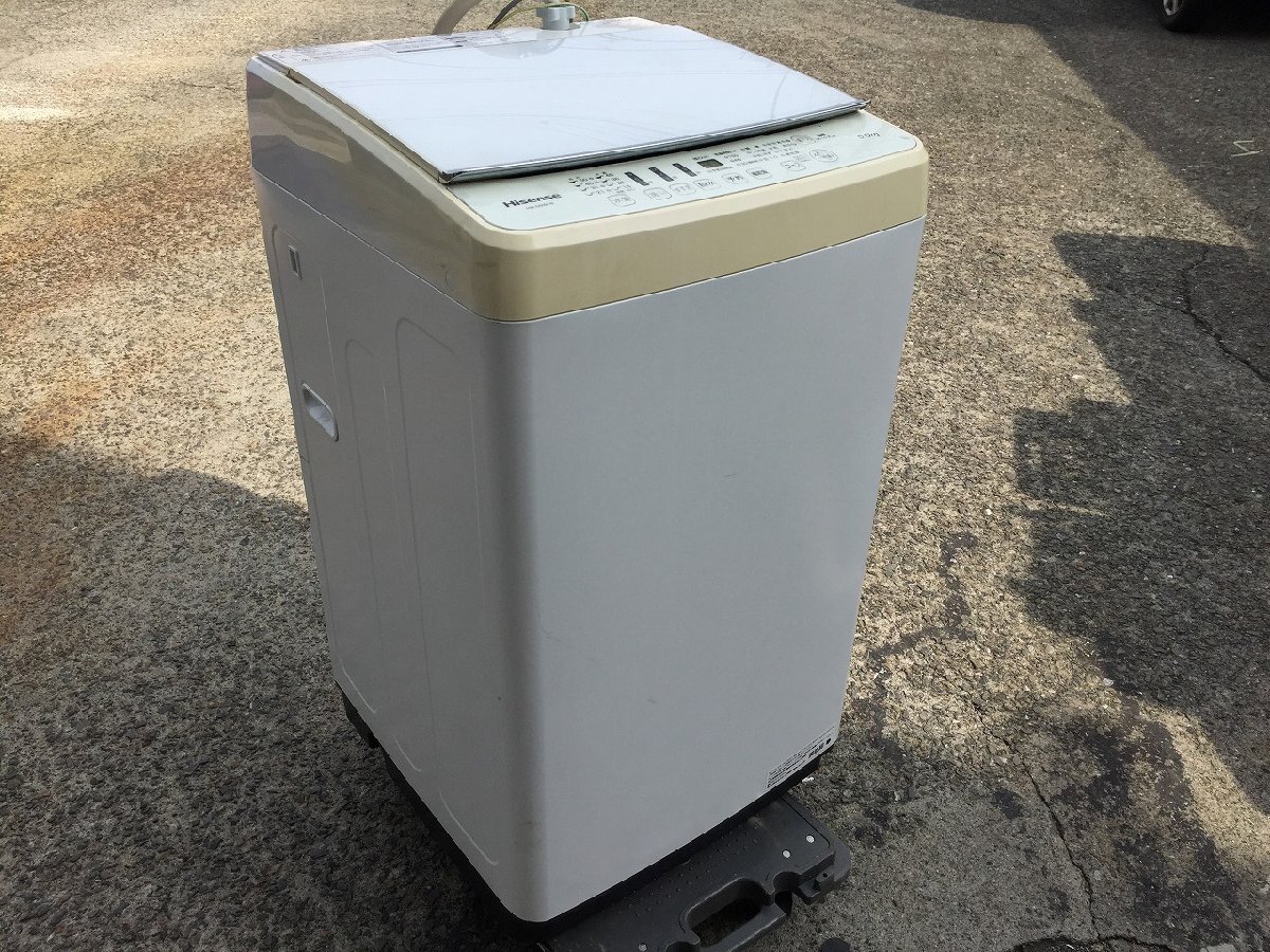 ◆2020年製 ハイセンス HW-G55B-W 全自動洗濯機 5.5kg 風乾燥付き【E0918L2-1F-BY】拍卖