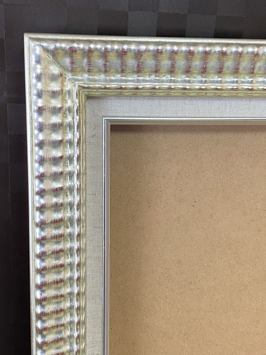 額縁 空額 F8号 シルバー  油彩額 油彩用 油絵額縁拍卖