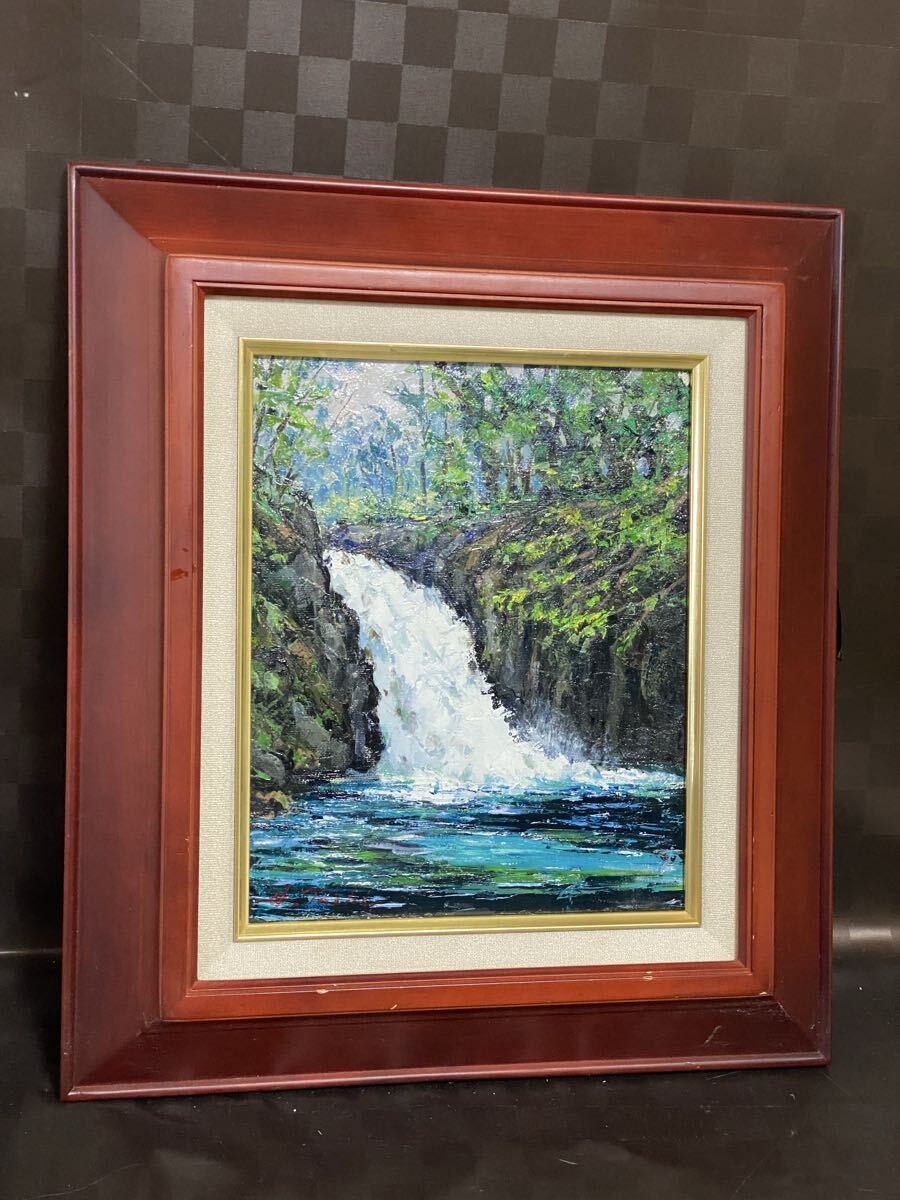 真作 油彩画 油絵 作者不明 h.tochi 風景画 F3号 額縁 額装 インテリア拍卖