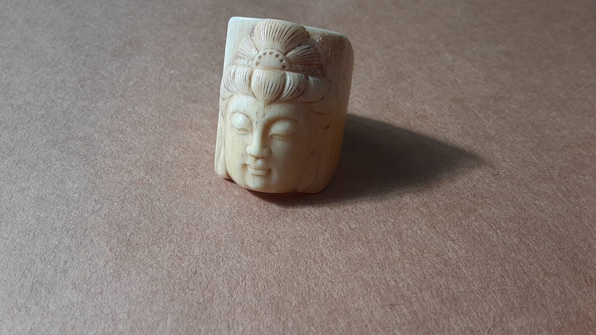 指環 指輪 細密彫 観音菩薩像 中国仏教美術拍卖