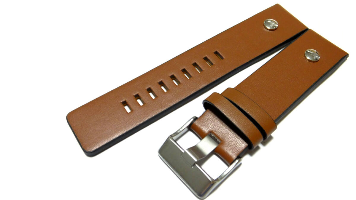 ディーゼル交換用に レザーストラップ 茶系 22mm (DEISEL交換用) 32DE25MIX拍卖