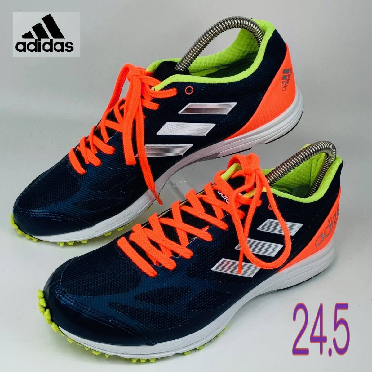 【Bランク】【美品】【洗濯除菌済】adidas adiZERO feather RK 2/アディダス/アディゼロ/ランニングシューズ(BB6444) 24.5 US 6.5拍卖