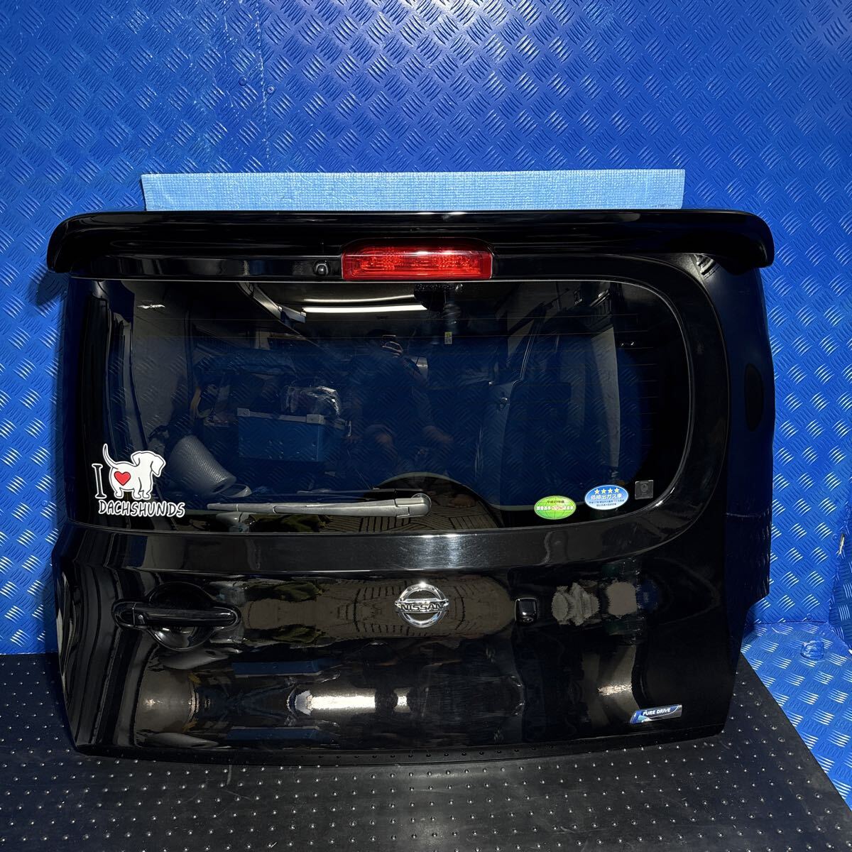 ◆ニッサン キューブ《Z12 NZ12》純正 バックドア リアゲート スポイラー付 カメラ付 KH3 (スーパーブラック) K010M-1FAMA カメラ動作OK◆拍卖