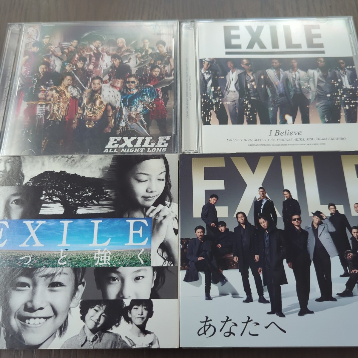 【送料込み】EXILE『ALL NIGHT LONG』『I Believe』『もっと強く』『あなたへ』DVD付き4枚セット拍卖