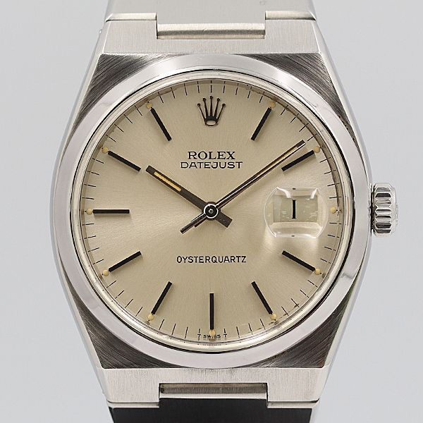 デッドストック級 稼働 美品 ロレックス デイトジャスト オイスタークォーツ 17000 5237798 銀 QZ メンズ腕時計 NSY12534ABC 0086460 6JWT拍卖
