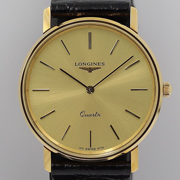 デッドストック級 保/箱付 ロンジン 150.6715 25.564.547 ラウンド 金文字盤 QZ メンズ腕時計 NSY13637ABC 5105100 9PRT拍卖