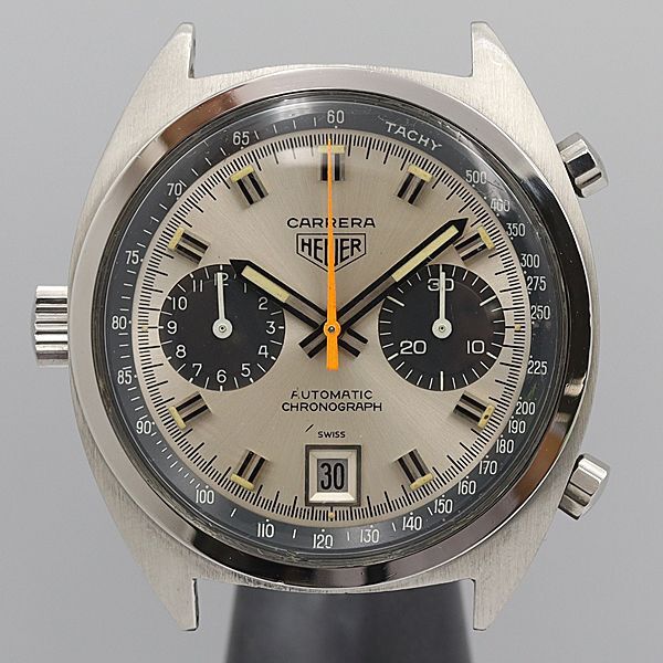 デッドストック級 稼働 良品 ホイヤー カレラ 1153 クロノグラフ パンダ 銀文字盤 AT/自動巻 デイト メンズ腕時計 NSY13359ABC0013530 8BJT拍卖