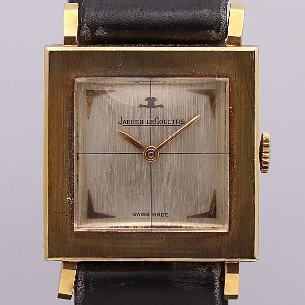 デッドストック級 箱付 稼働 良品 ジャガー・ルクルト 18K/750/YG 手巻き シルバー文字盤 メンズ腕時計 OGH 10988ABC5824610 3TLT拍卖