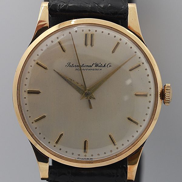 デッドストック級 稼動 良品 IWC シャフハウゼン AT/自動巻き K14 シルバー文字盤 メンズ腕時計 MTM 7314ABC0075900拍卖