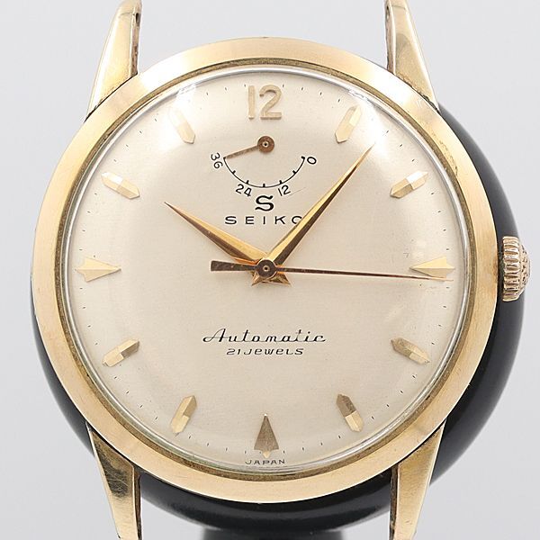 デッドストック級 セイコー スモセコ AT/自動巻 21石 シルバー文字盤 トップのみ メンズ腕時計 OGH 121ABC5501000拍卖