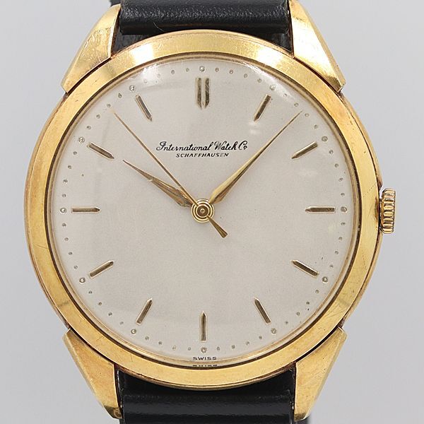 デッドストック級 稼働 良品 IWC シャフハウゼン シルバー文字盤 18K/750/YG 手巻 メンズ腕時計 OGH 9250ABC0178210拍卖