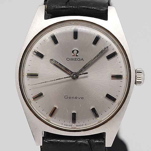 デッドストック級 稼働 オメガ ジュネーブ 純正尾錠 手巻き シルバー文字盤 メンズ腕時計 KOR ABC4847 0983400拍卖