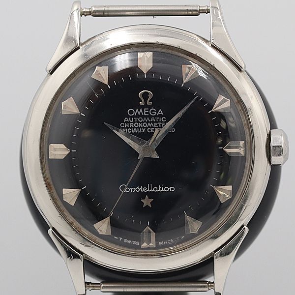 デッドストック級 稼働 オメガ コンステレーション 黒文字盤 AT トップのみ メンズ腕時計 OGH 11ABC0304510拍卖