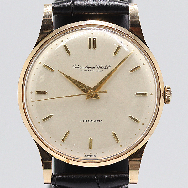 デッドストック級 稼働 良品 IWC AT アイボリー文字盤 ケース750/K18/YG C853 本体重量30.6g メンズ腕時計 0037510 4JWT KMR ABC 15944拍卖