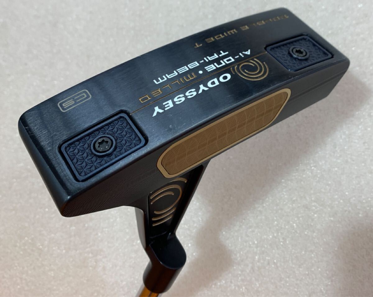 【即決価格】【パター】オデッセイ/Ai-ONE MILLED TRI-BEAM DW T CS/オリジナルスチール/34インチ/カバー有り拍卖