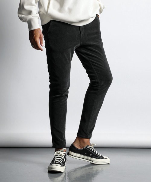 【定価13200円】The DUFFER of ST.GEORGE 2022AW サステナブル エコ ストレッチコーデュロイ スキニーパンツ ブラック S 試着のみ拍卖