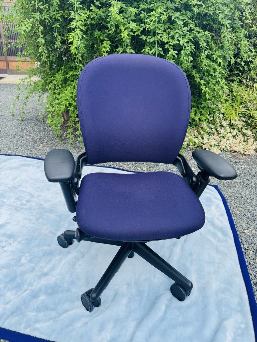高級/Steelcase スチールケース/Leap リープ/オフィスチェア/デスクチェア/キャスターチェア/リクライニング/椅子/パープル 紫拍卖