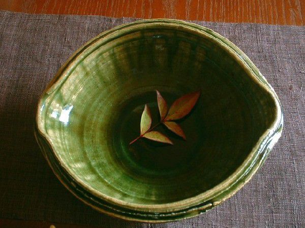 平鉢 総織部 あわび形 平鉢 (1客) 野々村浩司 NO-15拍卖