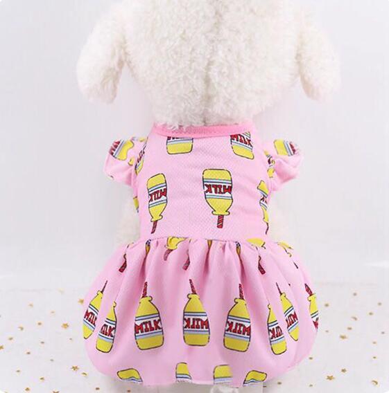 人気品ワンピースピンク夏 メッシュ生地可愛い サマーワンピ ペットウェア 小型犬 中型犬 犬服 女の子Tシャツ タンクトップ拍卖