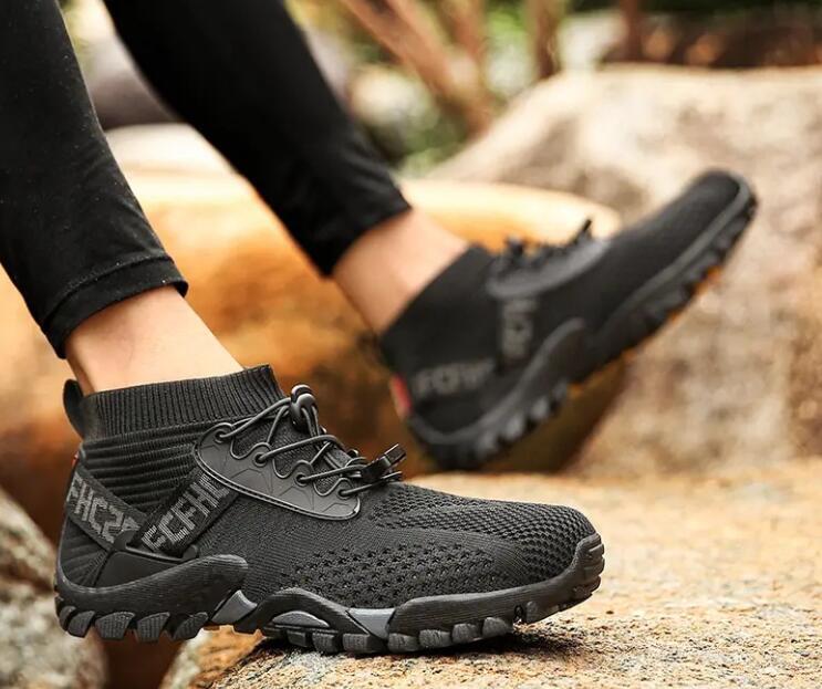 新品トレッキング クライミング 登山靴 シューズ スニーカー メンズ 靴 マウンテンブーツ 防滑 灰 新品 1円 スタート 24.5cm~27.5cm拍卖