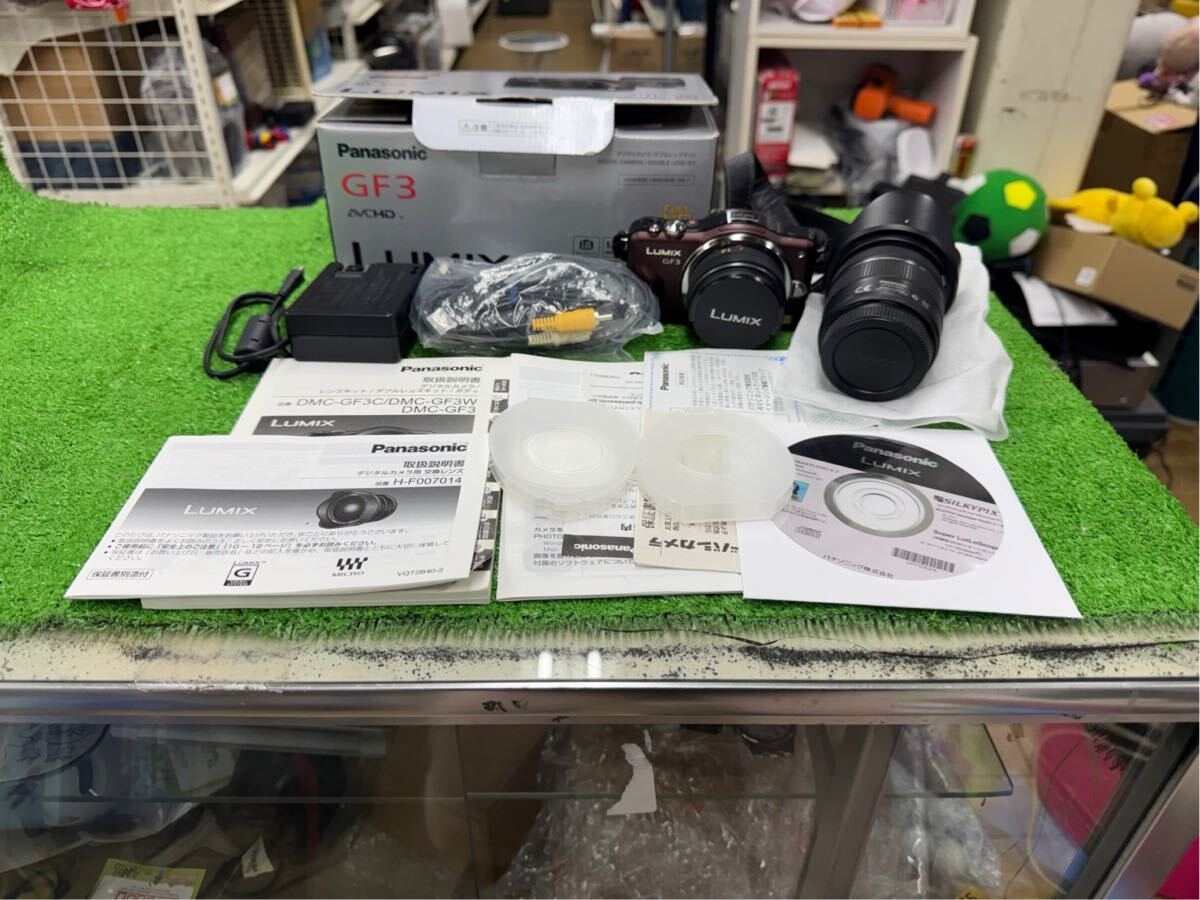 ◯H9138 Panasonic LUMIXダブルレンズキット ミラーレスデジタル一眼 DMC-GF3W◯拍卖