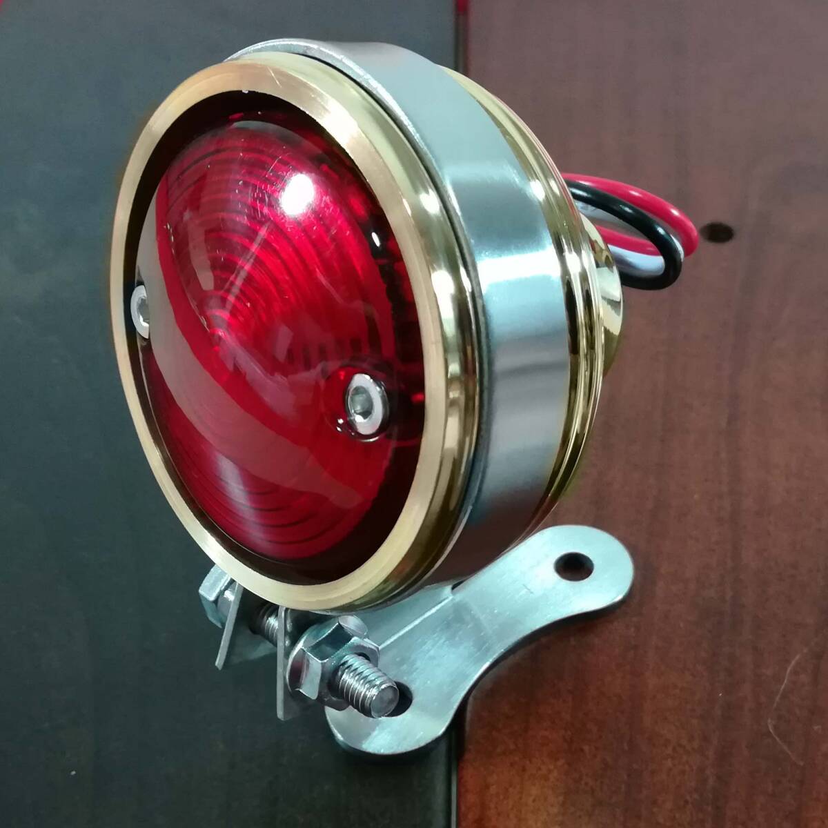 真鍮 テールランプ LED ハーレー チョッパー ボバー ドラッグスター SR ブラス ビンテージ カフェレーサー エストレア 2拍卖