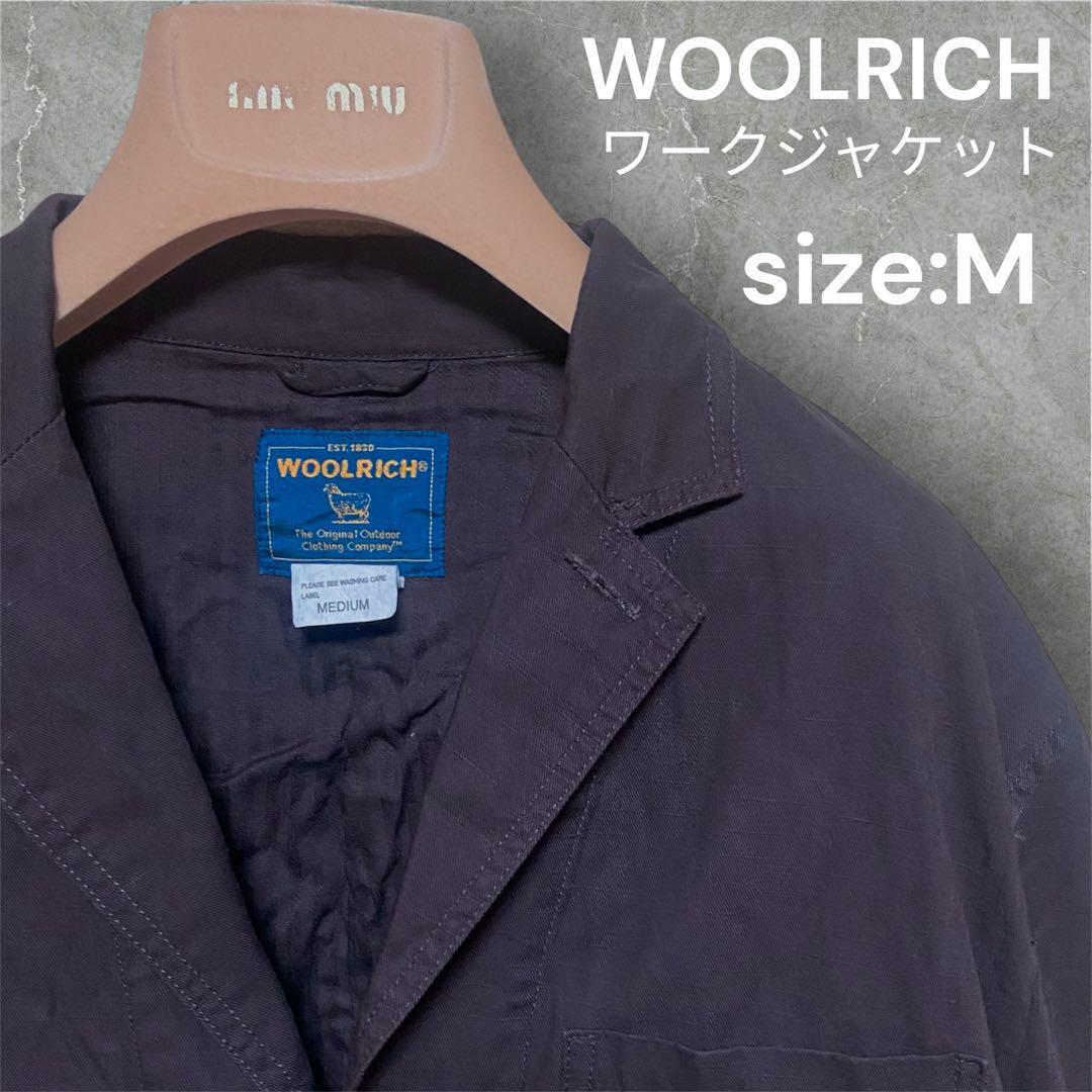 【人気】WOOLRICH ワークジャケット カバーオール size:M ウールリッチ テーラード ダークブラウン メンズ アメカジ アメリカ 2W5-5504拍卖