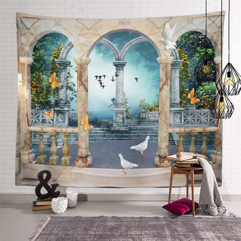 タペストリー 壁掛け壁画 北欧風 装飾用品 おしゃれ モダンなアート 部屋 窓カーテン ZCL200拍卖