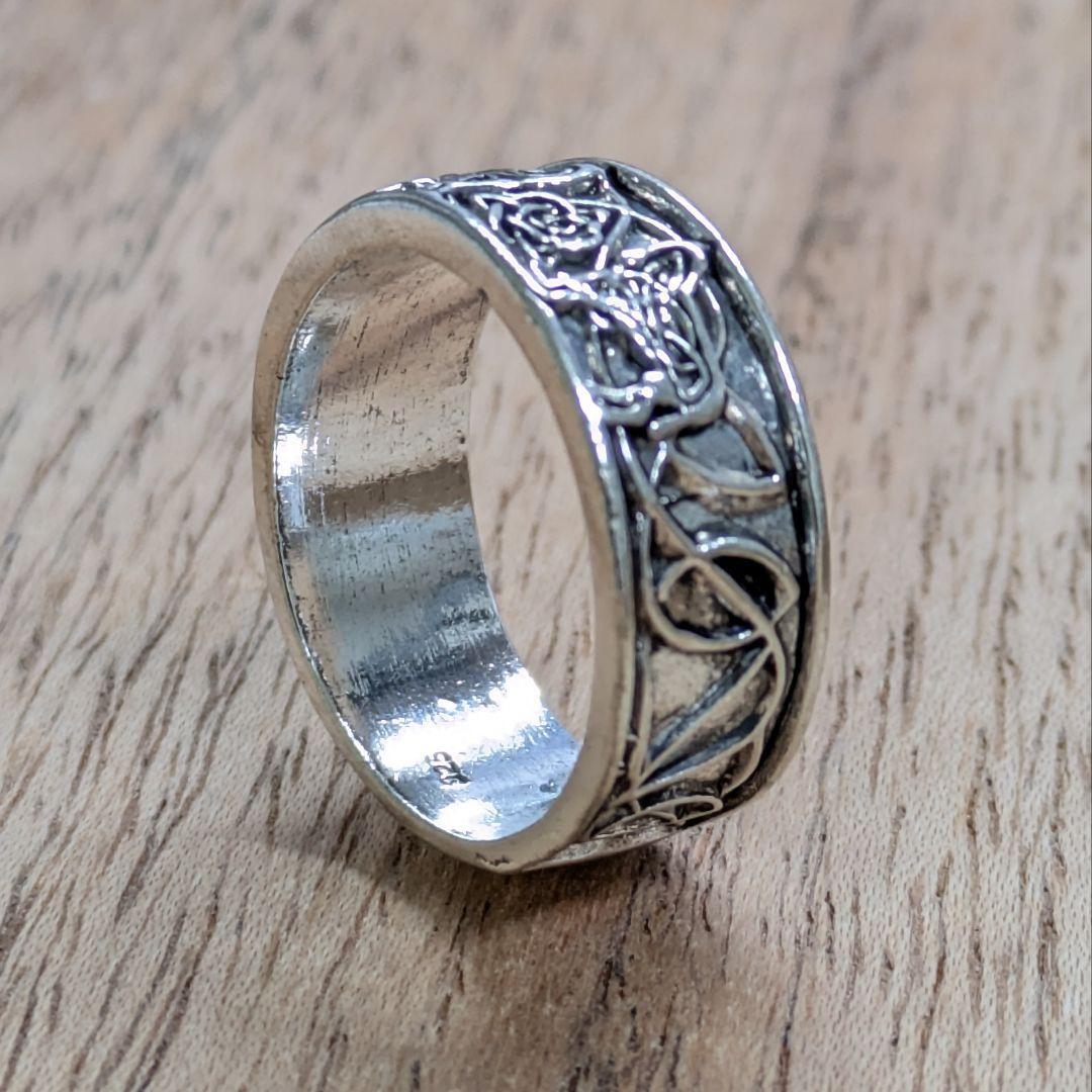 リング 22号 メンズ シルバー 925 刻印 アメカジ 指輪 カレッジリング3拍卖