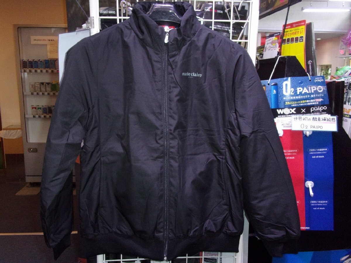 新品【marie claire SPORT】マリクレール スポーツ 中綿ブルゾン★冬用 ブラック/L 処分特価拍卖