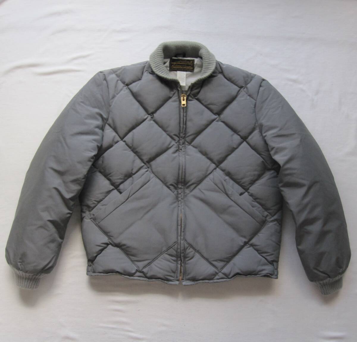 ☆70s エディーバウアー スカイライナー ダウンジャケット (L) グレー 黒タグ ビンテージ /カラコラム vintage オールパーパス 日の出タグ拍卖